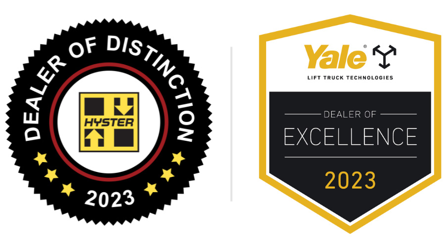 Top Forklift Dealers, 2023 Hyster Dealer of Distinction and Yale Dealer of Excellence awards